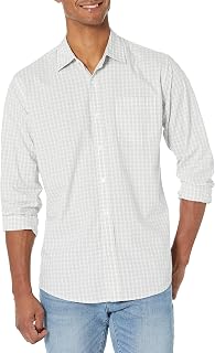 Amazon Essentials Men's Regular-Fit Long-Sleeve Casual Poplin Shirt, Button Front, Business Casual, Collared