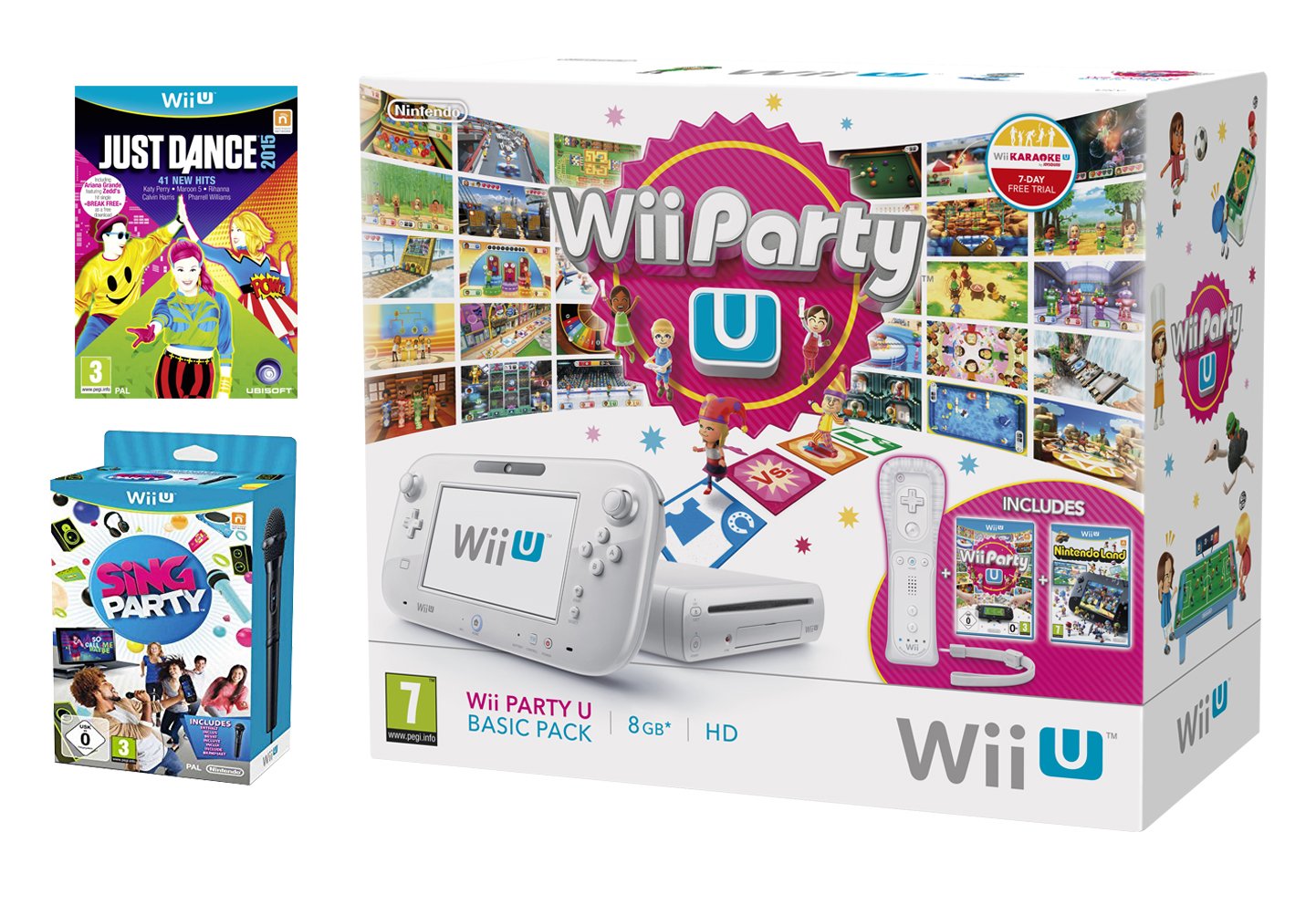 Nintendo Wii U 8GB Party Pack with Just Dance 2015 and Microphone (Nintendo Wii 