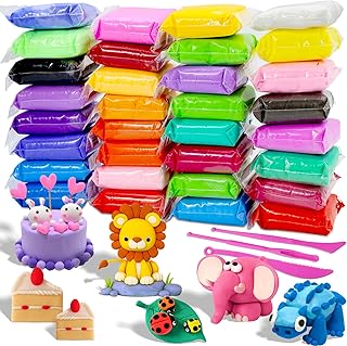 MuseLuxe Air Dry Clay - 32 Colors Modeling Clay Kit with 3 Sculpting Tools | Safe & Non-Toxic,Crafts DIY Magic Gifts Toys for Boys,Girls,Kids