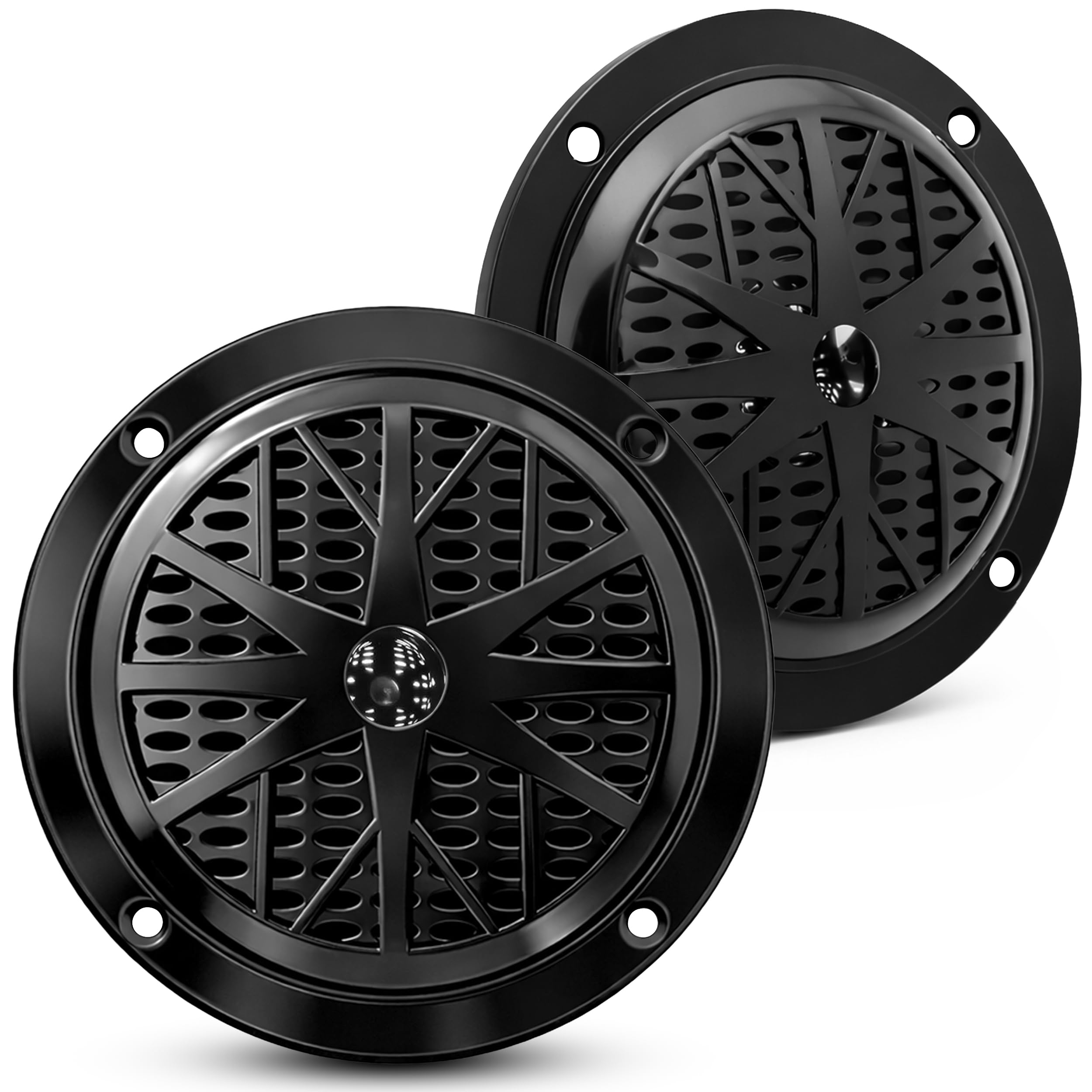 Pyle 4 Inch Dual Marine Speakers - Waterproof and Weather Resistant Outdoor Audi