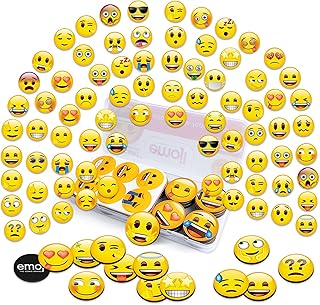 Emoji Fridge Magnets 54Pcs,Perfect Emoji Decorative Magnets,Refrigerator Magnets,Funny Magnets for Office Lockers Whiteboard Gift for Family and Friends