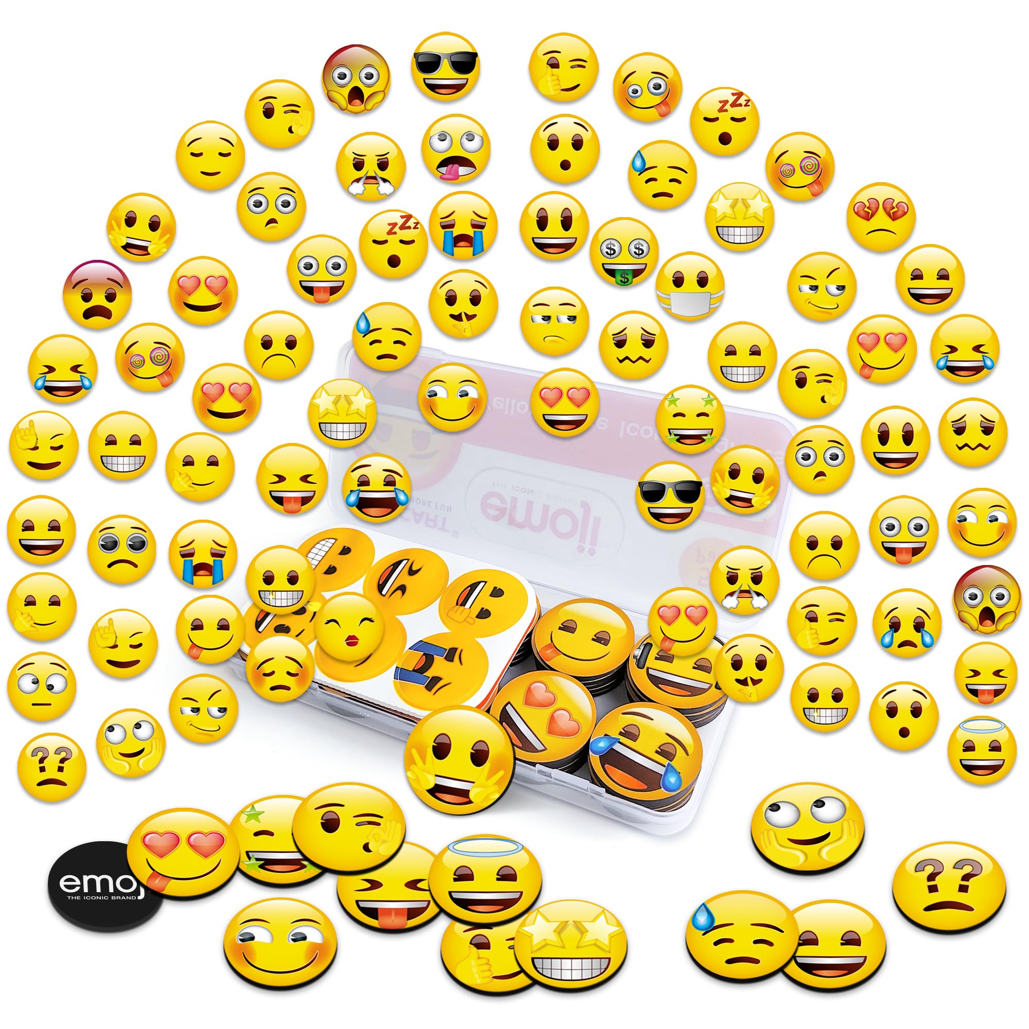 Emoji Fridge Magnets 54Pcs,Perfect Emoji Decorative Magnets,Refrigerator Magnets