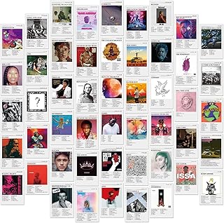 A ART·ZONE 50 Pcs 4x6 Inch Posters Prints Wall Collage Kit for Room Decor - Album Cover, Music, Rapper, Band, Wall Poster for Bedroom for Teens, Gifts