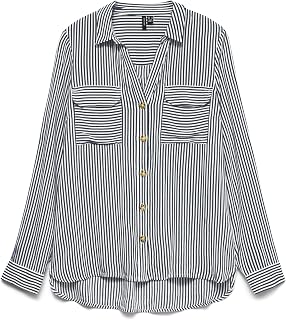 VERO MODA Vmbumpy L/S Shirt New Wvn Noos Vmbumpy L/S - New Wvn Noos Women's T-Shirt (Pack of 1)