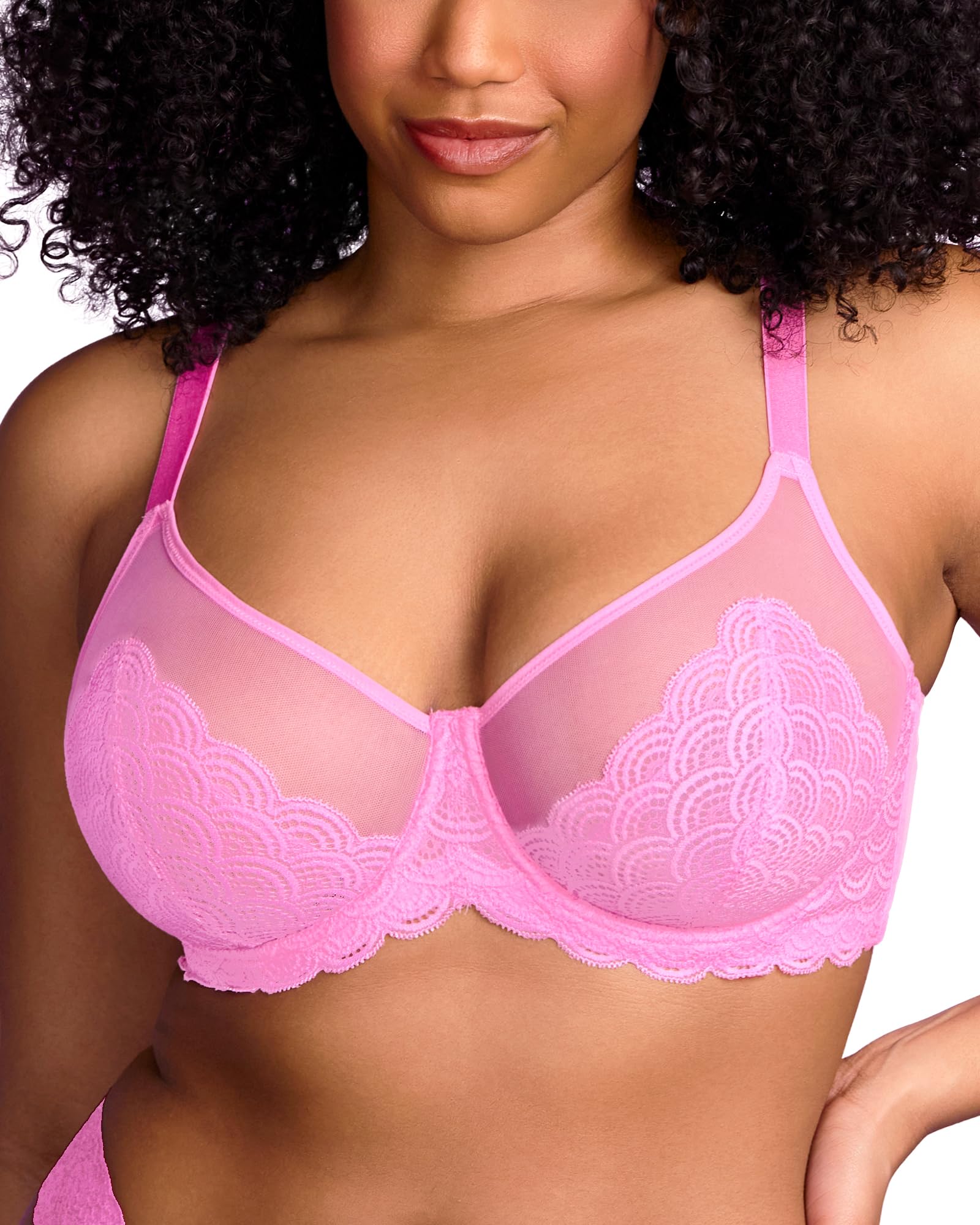HSIA Minimizer Unpadded Underwire Lace Bra Full Coverage Comfort Plus Size Unlin