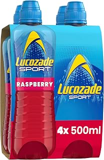 Lucozade Sport Body Fuel - Raspberry 4x500ml| Isotonic sports drink, with Electrolytes and Vitamin B3 | Still | Bursting with Flavour