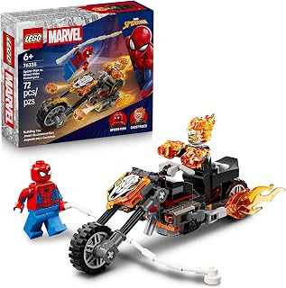 LEGO Marvel Spider-Man vs. Ghost Rider Motorcycle 76335 | Building Toys for Boys & Girls, Ages 6+, Super Hero Toy for Pretend Play, 2 Marvel Minifigures, 72 Pieces, Gift for Birthdays