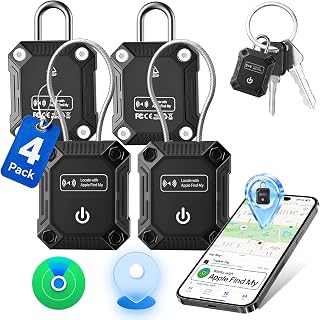 Mrojiis Bluetooth Trackers for Apple Find My (iOS Only) Air Tracker Tags 4- Pack
