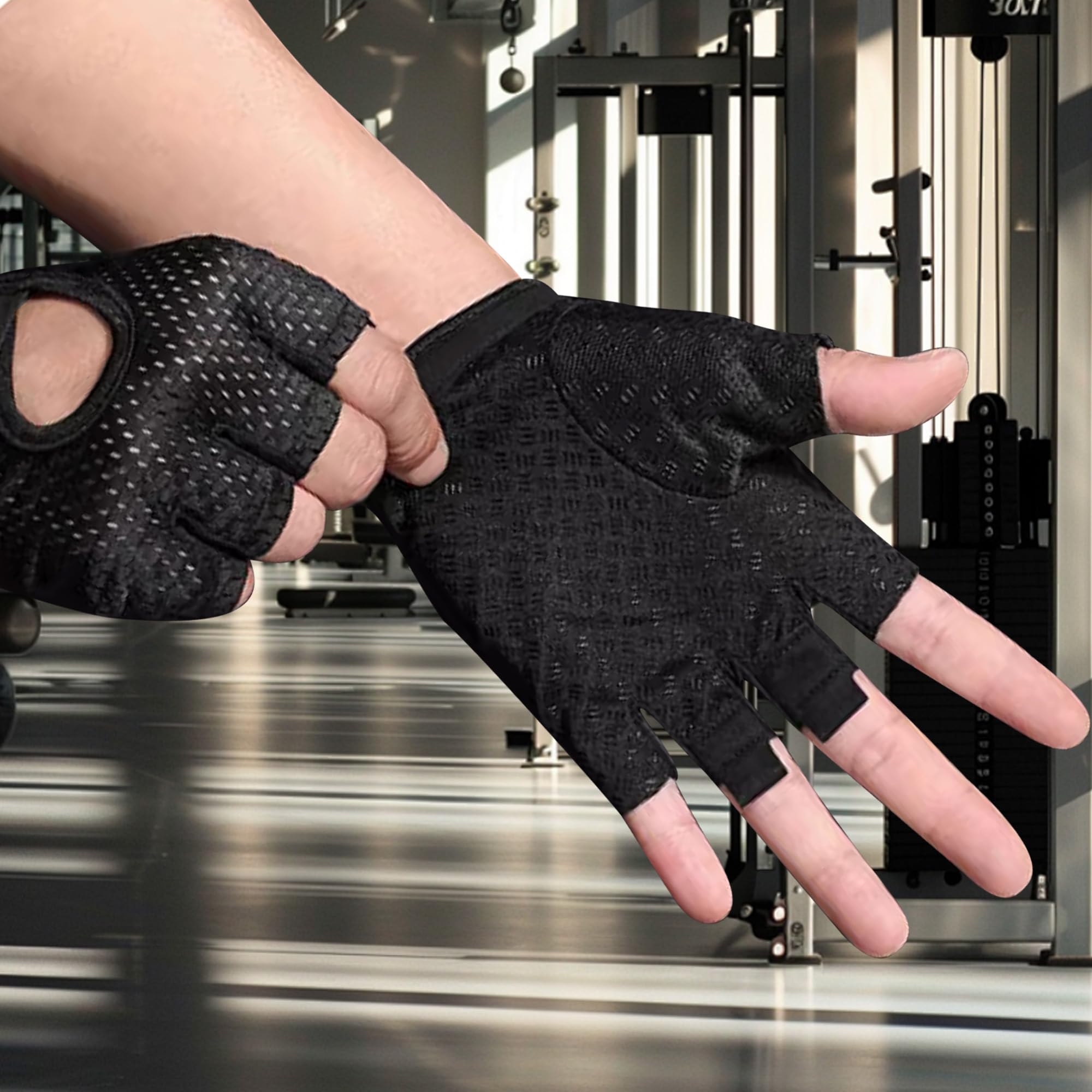 Weight Lifting Gloves Unisex for Men – Half Finger Design, Non-Slip Grip