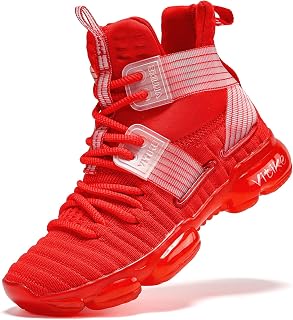 VITUOFLY Kids Basketball Shoes Boys Air Cushion Sneakers Girls Mid Top School Training Shoes Non-Slip Outdoor Sports Shoes Comfortable Boys Running Shoes Durable Little Kid/Big Kid