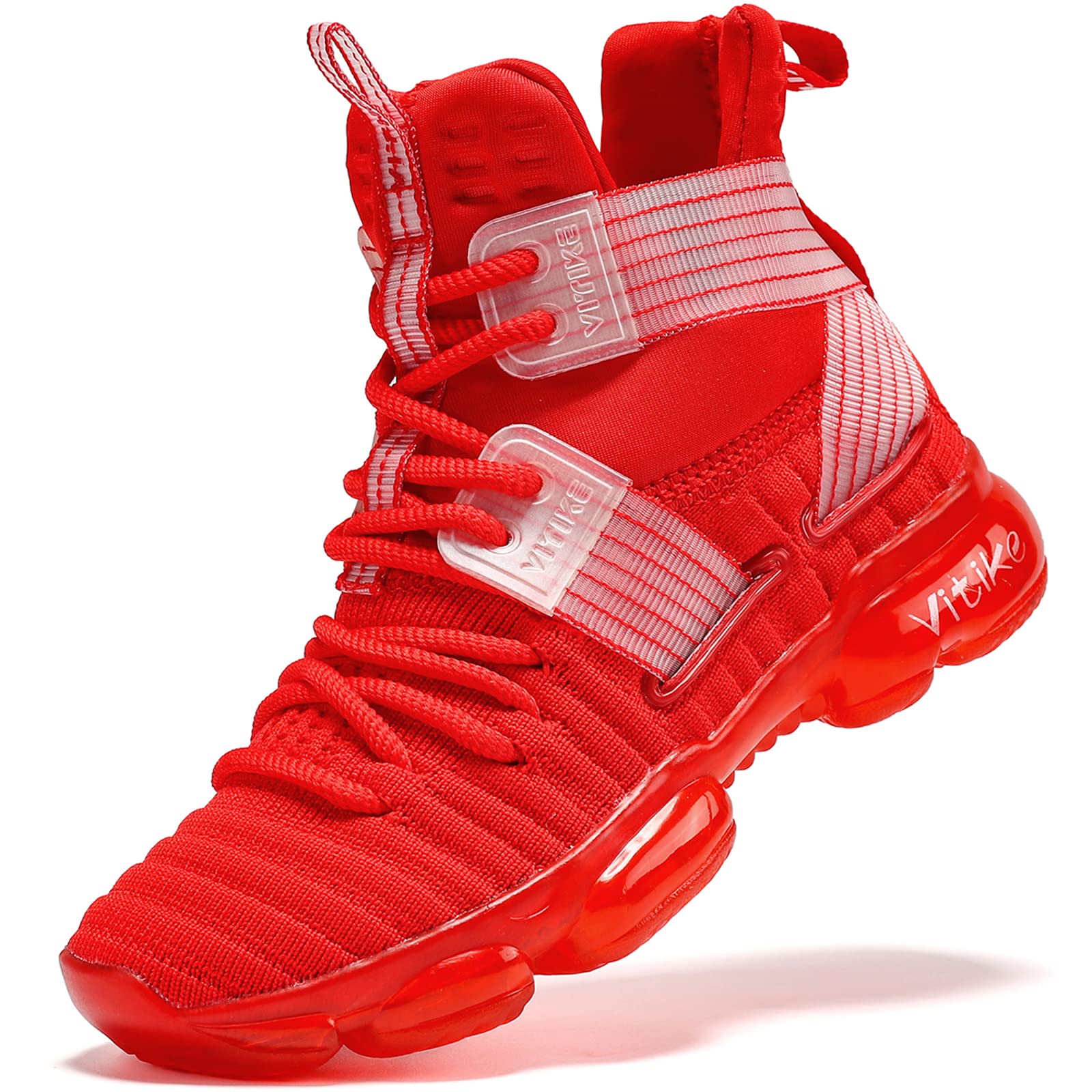 VITUOFLY Kids Basketball Shoes Boys Air Cushion Sneakers Girls Mid Top School Tr