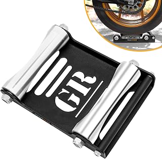 Motorcycle Wheel Cleaning Roller Stand, Heavy Duty Rear Wheel Roller Stand for Motorbikes for Chain Lubrication, Tire & Brake Service