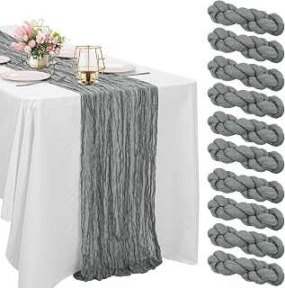 10 Pack 6ft Gauze Table Runners Vintage Boho Rustic Wedding Party Bridal Shower Baby Shower Long Table Decorations