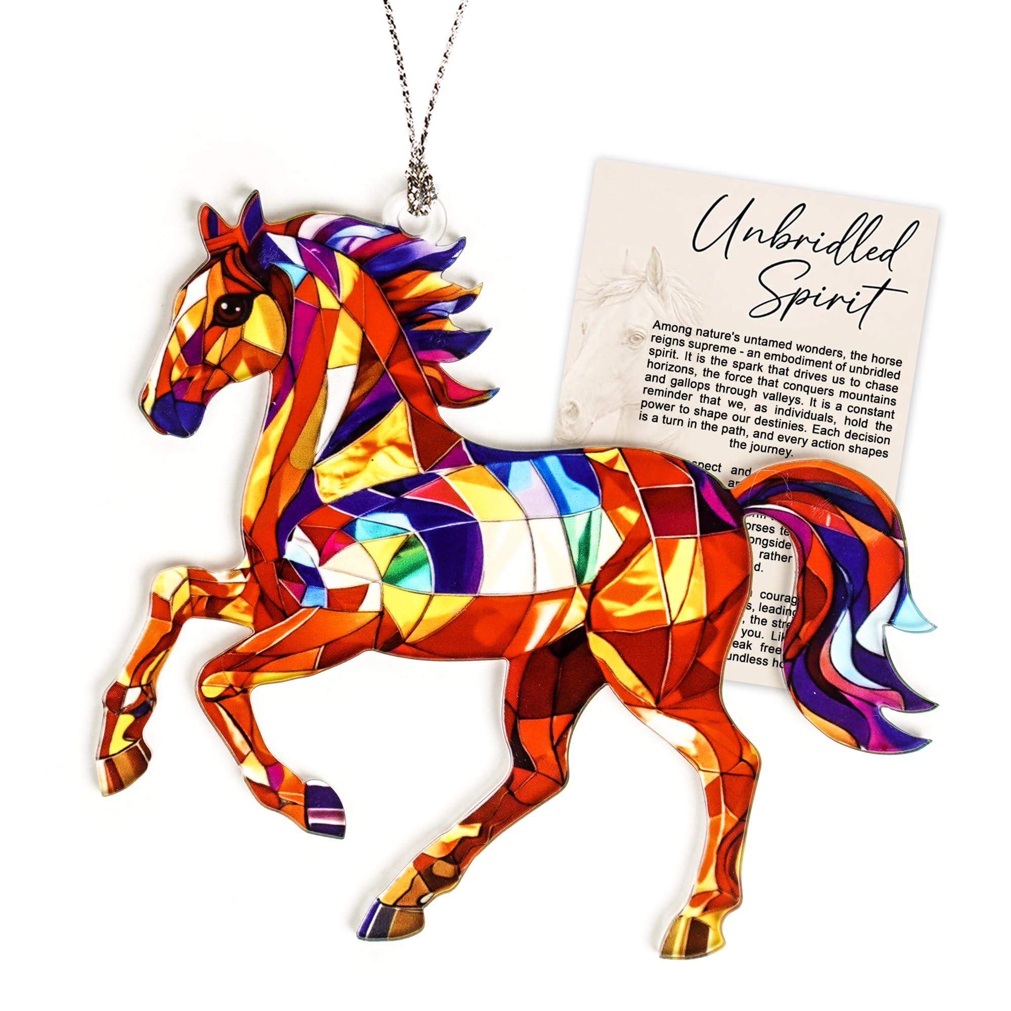 Horse Ornament with Colorful Design for Christmas Ornaments 2026, for Animal Lov