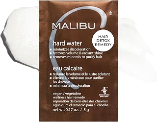 Malibu C Hard Water Wellness Hair Remedy - Removes Hard Water Deposits &amp; Impurities + Restores Volume and Radiant Shine with Vitamin C Complex (1 Packet)