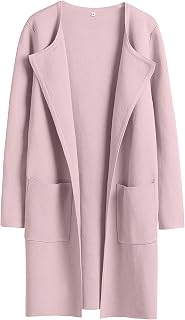 ANRABESS Womens Cardigan Sweater Open Front Knit Long Coatigan Dressy Casual Jacket Coat 2025 Fall Outfits Classy Clothes