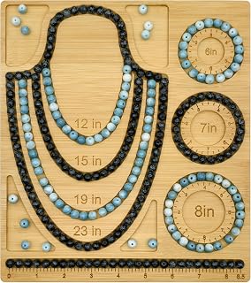 Petoysoso Bead Boards for Jewelry Making, Bamboo Beading Board for Bracelet &amp; Necklace, Jewelry Making Supplies,Bead Tray Supplies