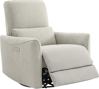 CHITA Power Swivel Glider Recliner Chair, Nursery Glider, Medium, Dove Grey