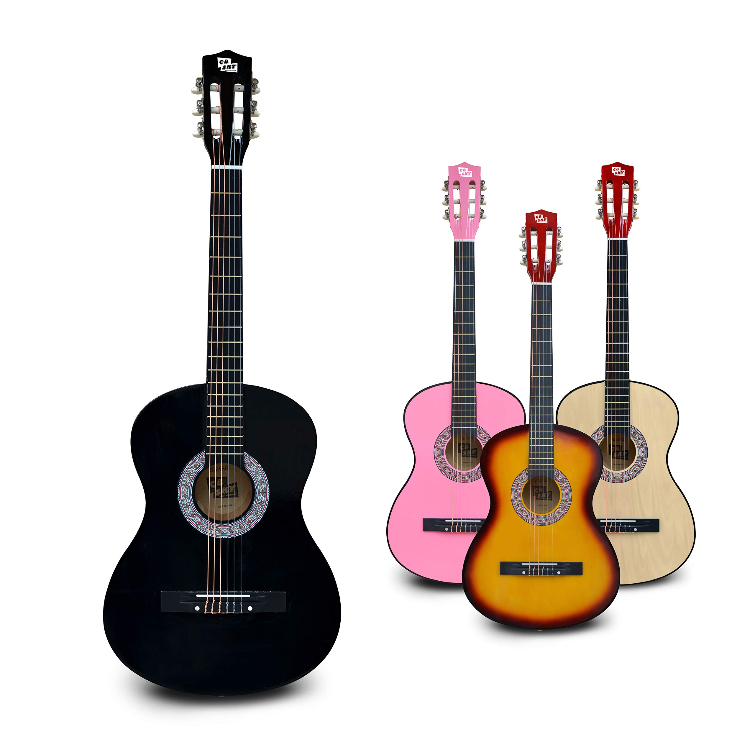 CB SKY 38" / 96cm Black Classical Guitar for Adults/Teenagers/Beginners/Students