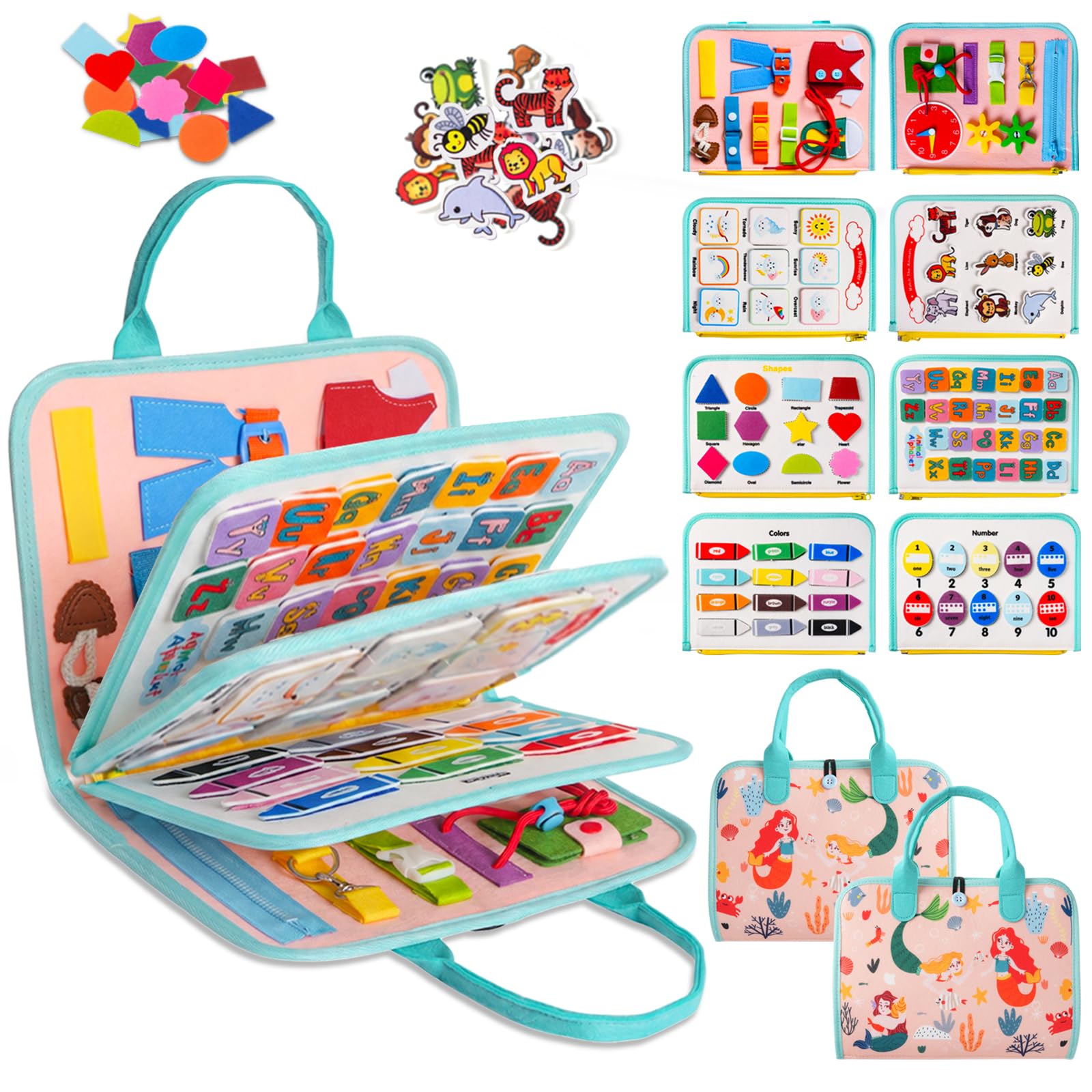Busy Board Montessori Toys for Toddler Girl Birthday Gift Busy Book | Learning E