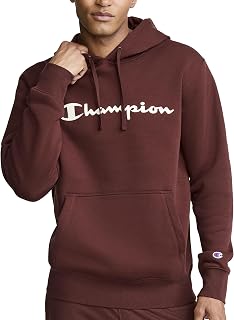 Champion Men's Pullover Graphic Fleece Hoodie, Standard Fit, Midweight Fleece, Classic Script Logo