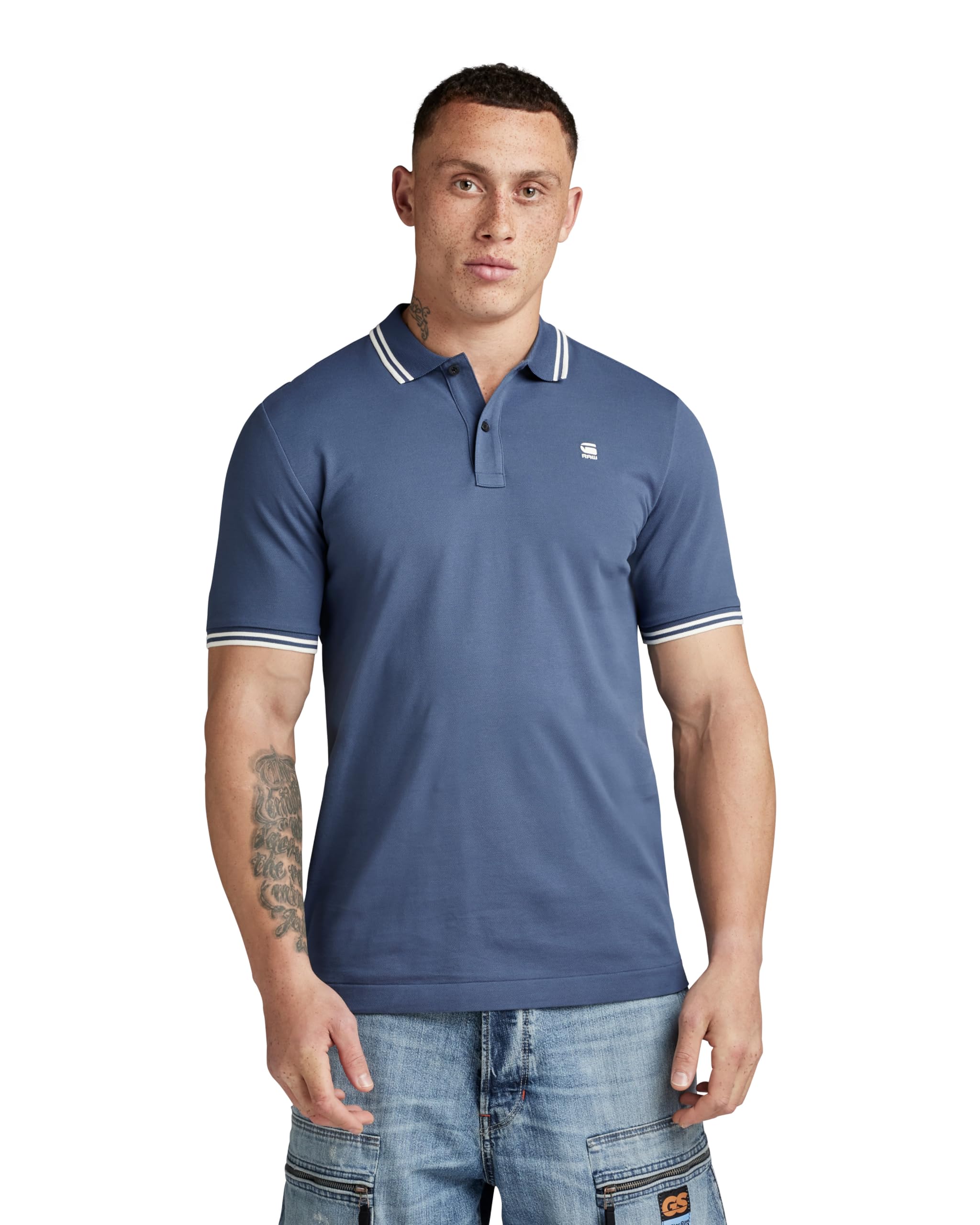 G-STAR Dunda Men's Slim Stripe Polo Shirts (Pack of 1)