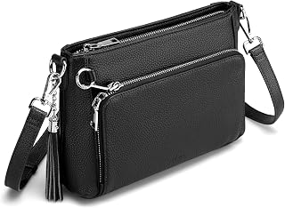 befen Anti Theft Genuine Leather Crossbody Bags for Women Built in Wallet