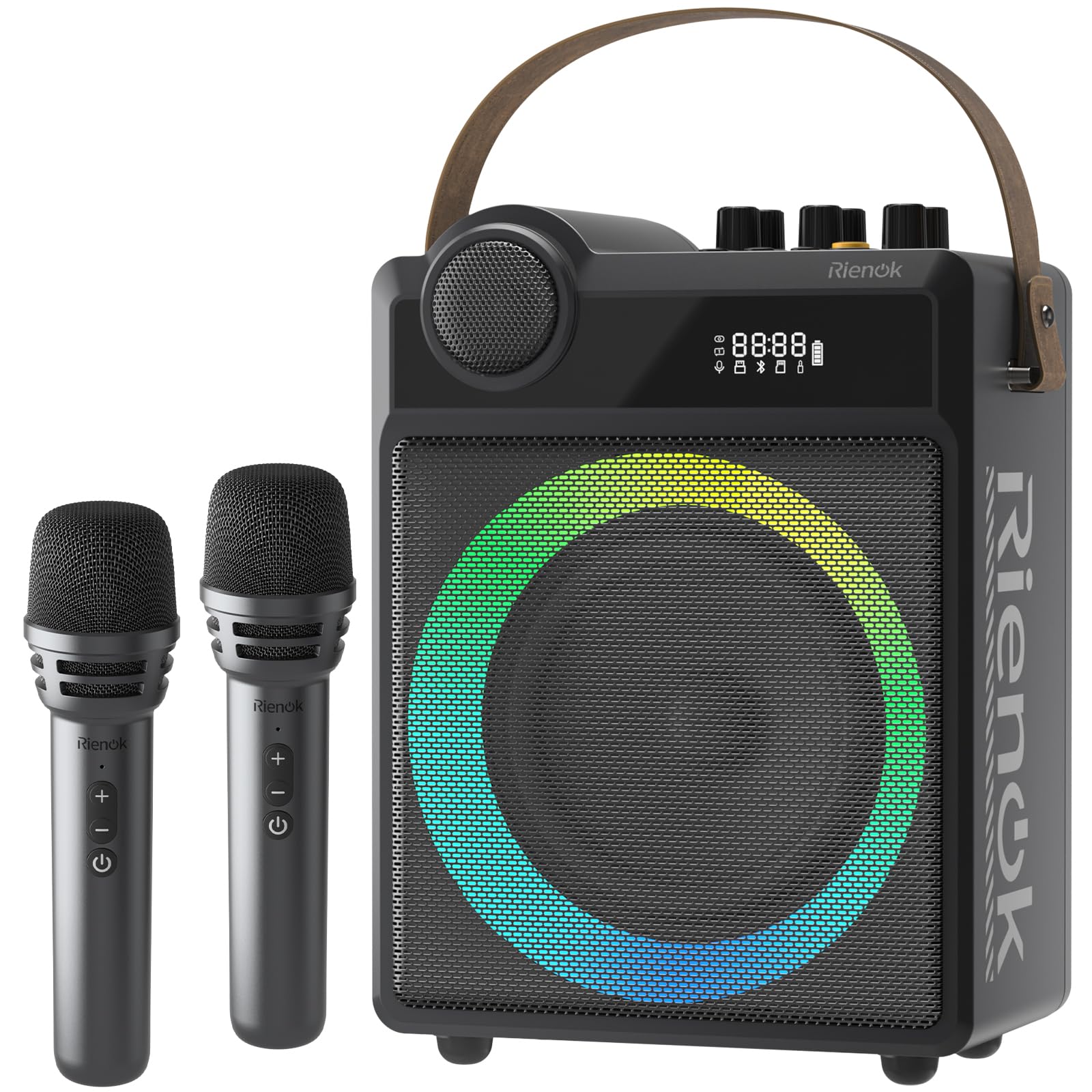 RIENOK 100W Portable Voice Amplifier with 2 Wireless Microphones S17 | Bluetooth