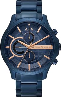 Armani Exchange Watch for Men, Quarz-Chronographenwerk und 46mm Gehäusegröße mit Edelstahlarmband