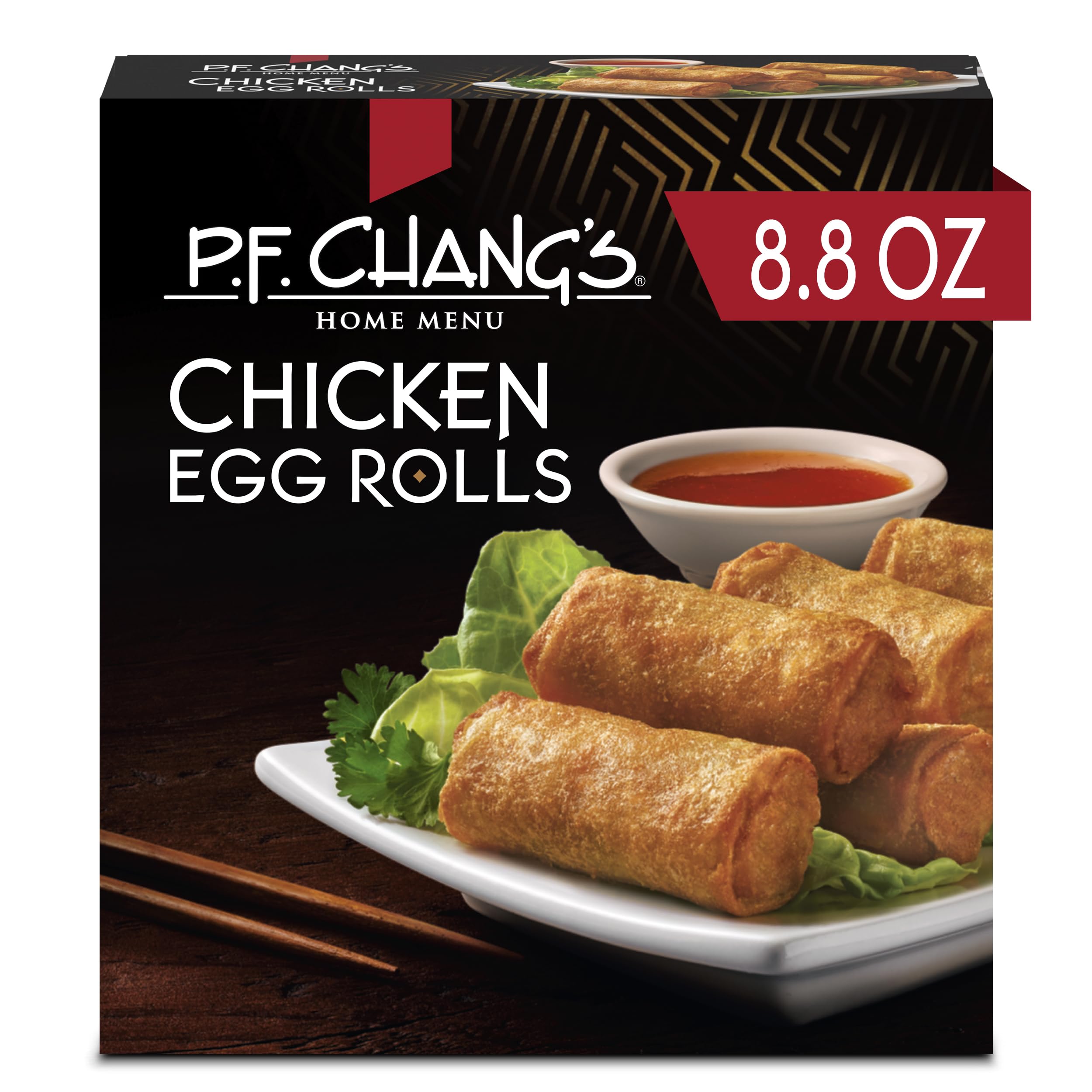 P.F. Chang’s Home Menu Chicken Egg Rolls, Frozen Appetizer, 8.8 OZ | 6g protein 