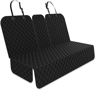 Yonktoo Dog Car Seat Cover | Waterproof, Non-Slip, Scratch-Proof & Easy-to-Clean Protector for 60/40 Split Bench Seats in Cars & SUVs, Black, Standard - 52" W