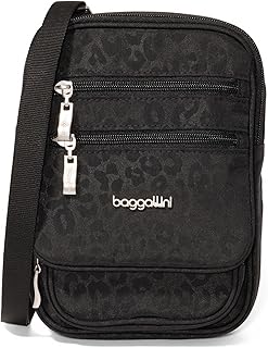 Baggallini Journey Crossbody Bag Multi-Pocketed Lightweight and Water Resistant Nylon Travel Purse