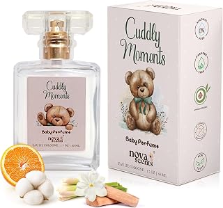 Nova Scents| Baby Cologne| Baby Perfume| Alcohol Free, Hypoallergenic, Paraben Free| Floral, Fresh, Powdery| Gentle Scent for Babies &amp; Toddlers| 1.7oz, 50 ml- Cuddly Moments