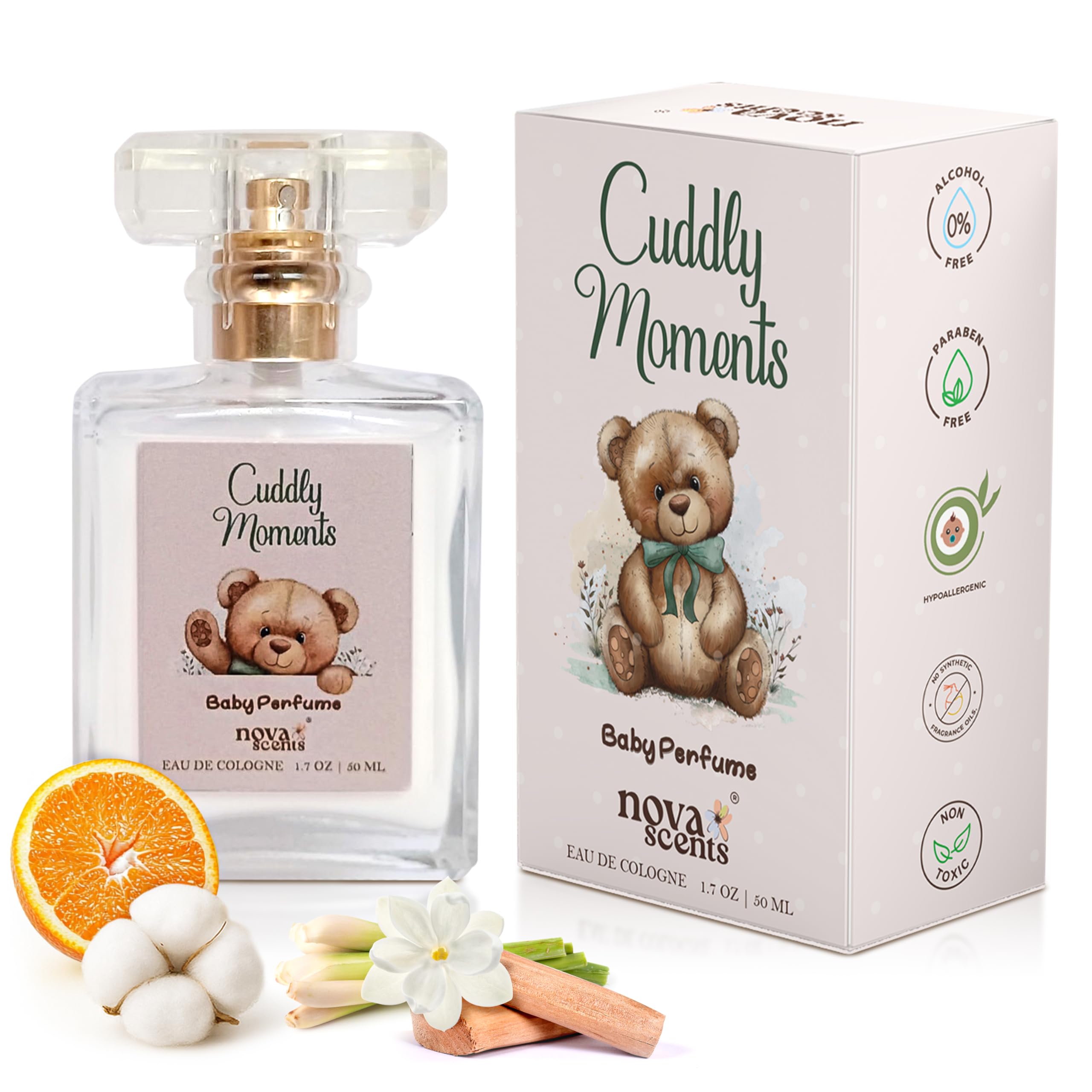 Nova Scents| Baby Cologne| Baby Perfume| Alcohol Free, Hypoallergenic, Paraben F