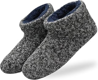 KuaiLu Slippers House Boot Man Winter Plush Wool Closed Slippers