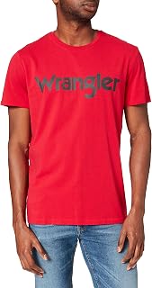 Wrangler Men's LOGO TEE T-Shirt, Infrared, S