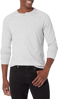 Amazon Essentials Men's Long-Sleeve 100% Cotton Henley Shirt