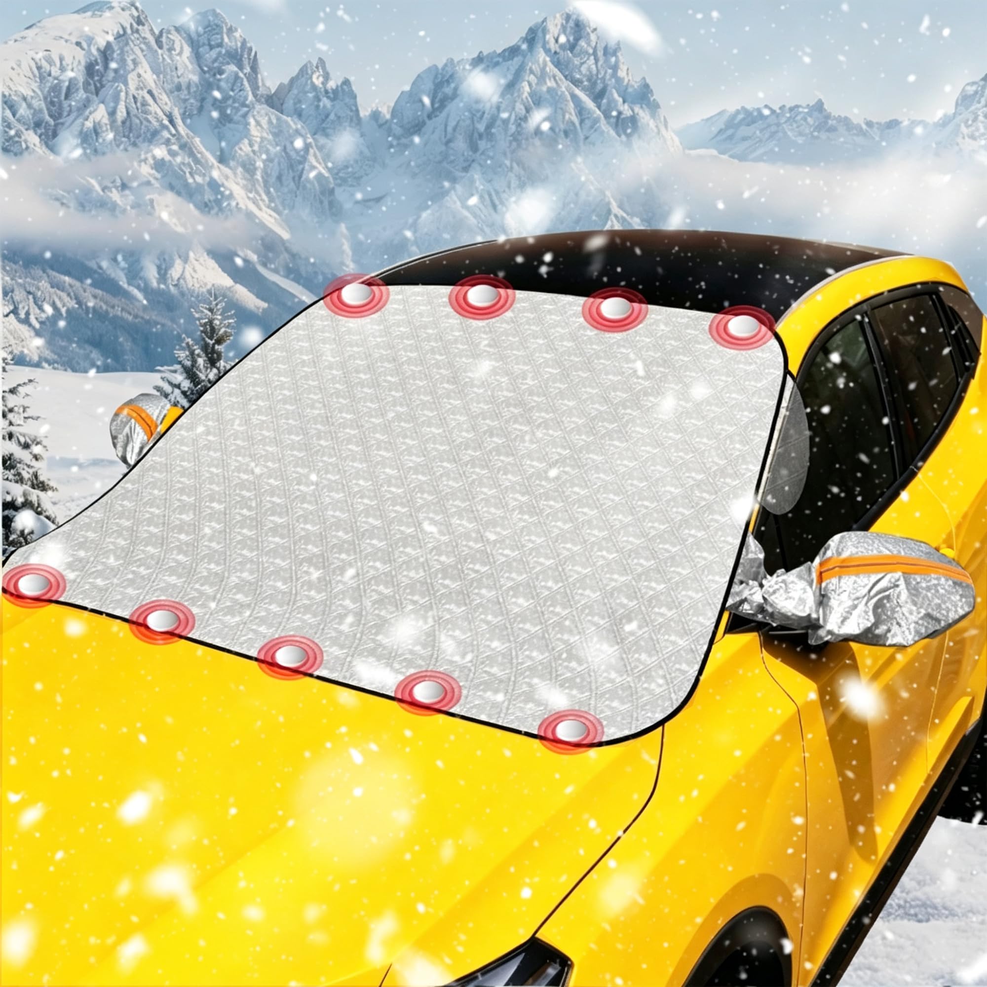 BIRDDIE 58 x 43 Inch Car Windscreen Cover Winter Frost Snow Protector