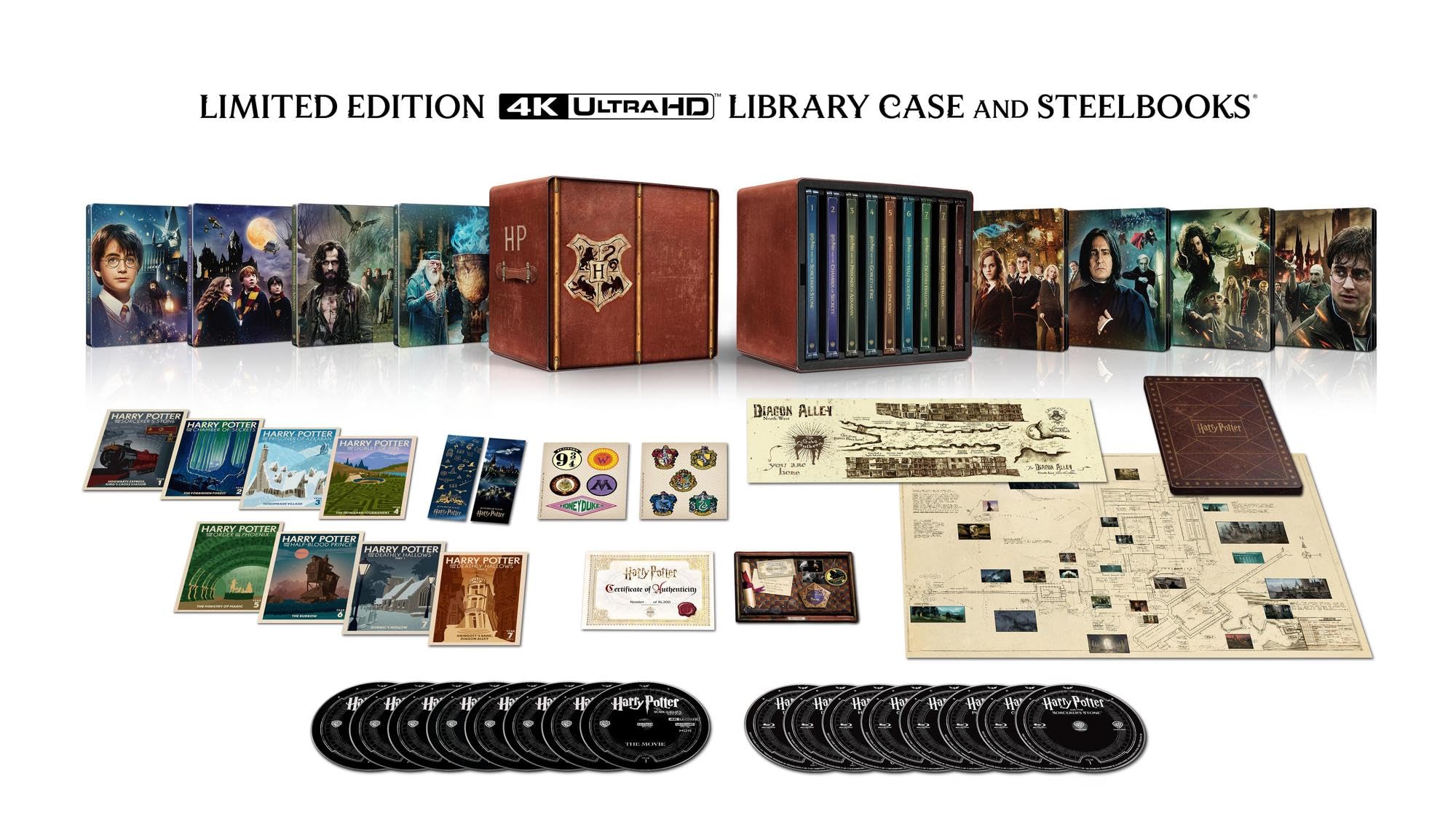 Harry Potter 8-Film Collection Library Case [Blu-ray]