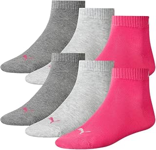 6 pairs of Puma unisex quarter trainer socks sizes 2 - 15.5, Unisex for Men or Women, footsies.