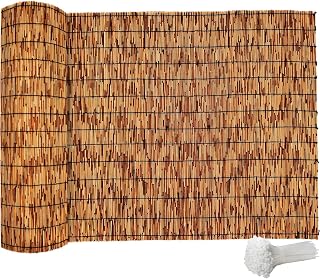 Bamboo Fence,Reed Fencing 4Feet High Bamboo Privacy Screen Outdoor for Patio, Reed Screen for Privacy Garden Backyard Balcony Natural Reed Fencing,4x16FT