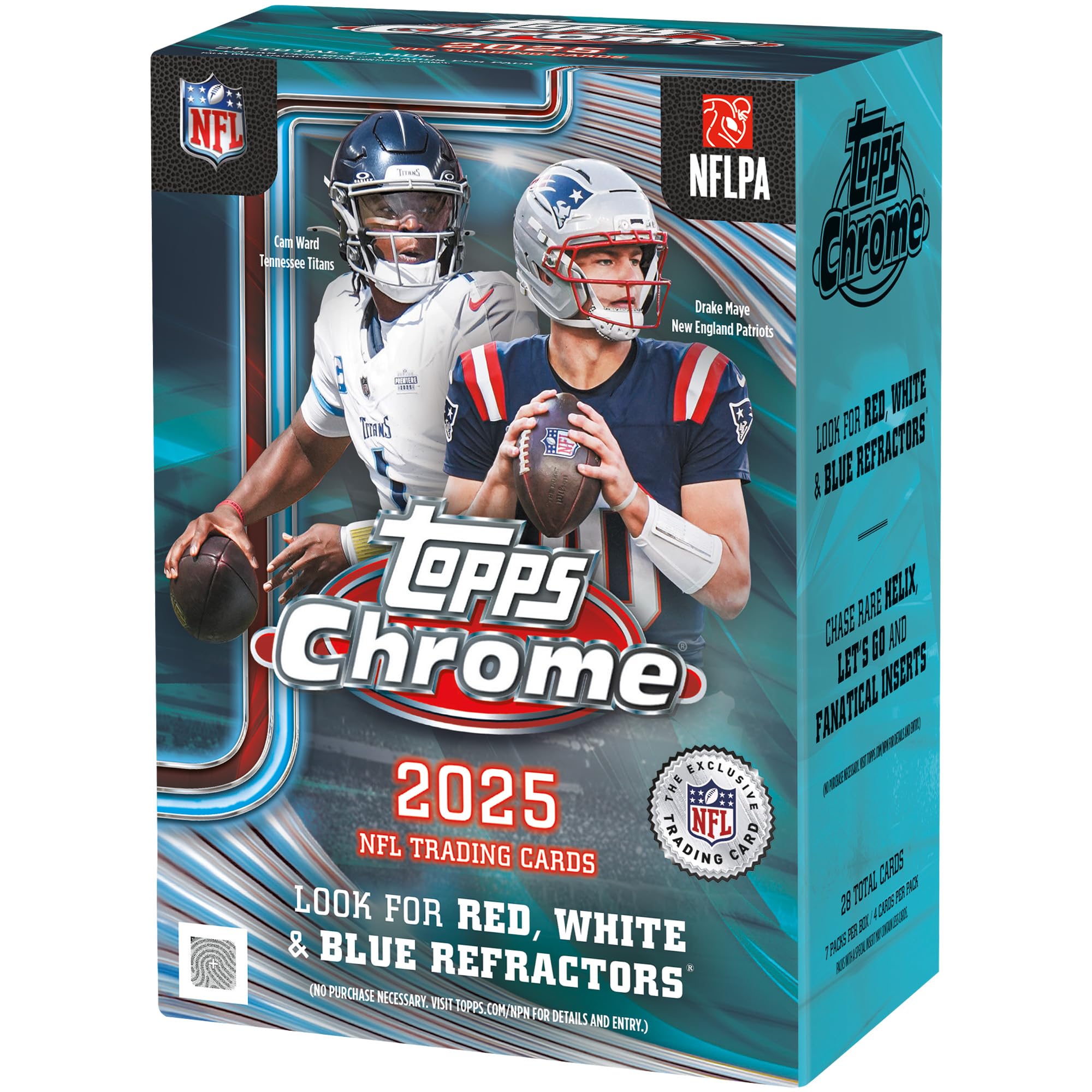 2025 Topps Chrome NFL Football - Factory Sealed - Value Box