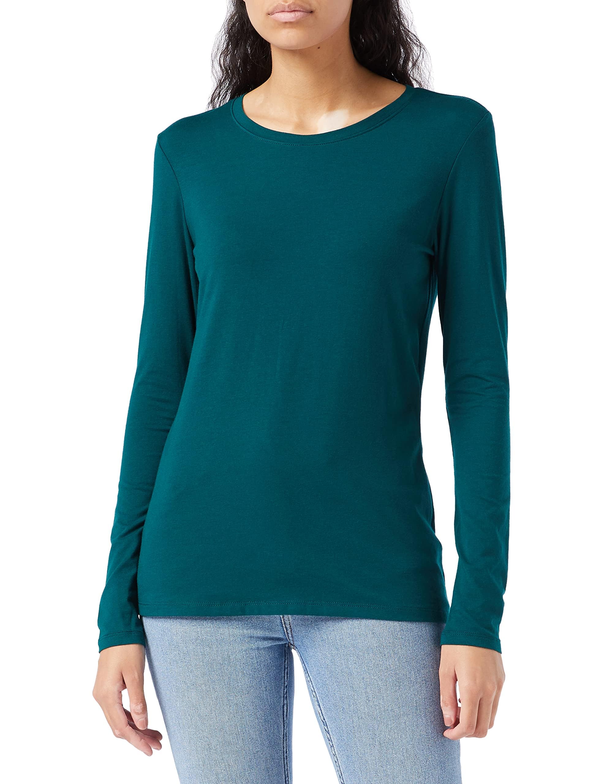 Amazon Essentials Women's Long Sleeve Round Neck T-Shirt, Classic Cut (Available