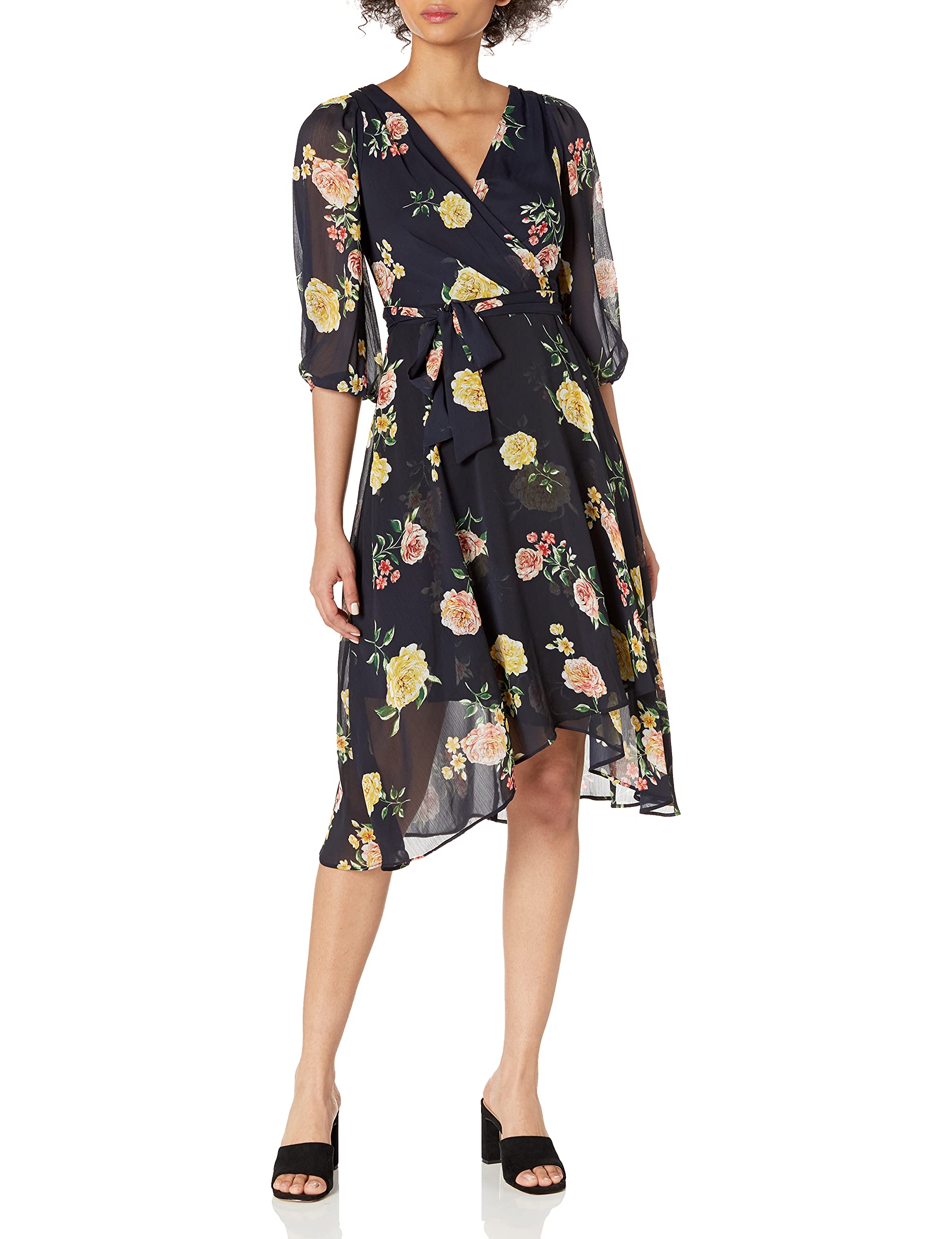 DKNY Women's Puff Sleeve Sheath Dress