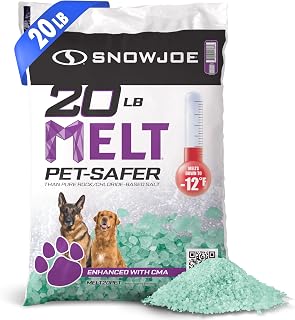 Snow Joe Snow & Ice Melter, Fast-Acting Pellets, Calcium Magnesium Acetate | 20 Lb Bag, Deicer and Ice Remover for Driveway, Concrete, Sidewalk and Outdoor Spaces