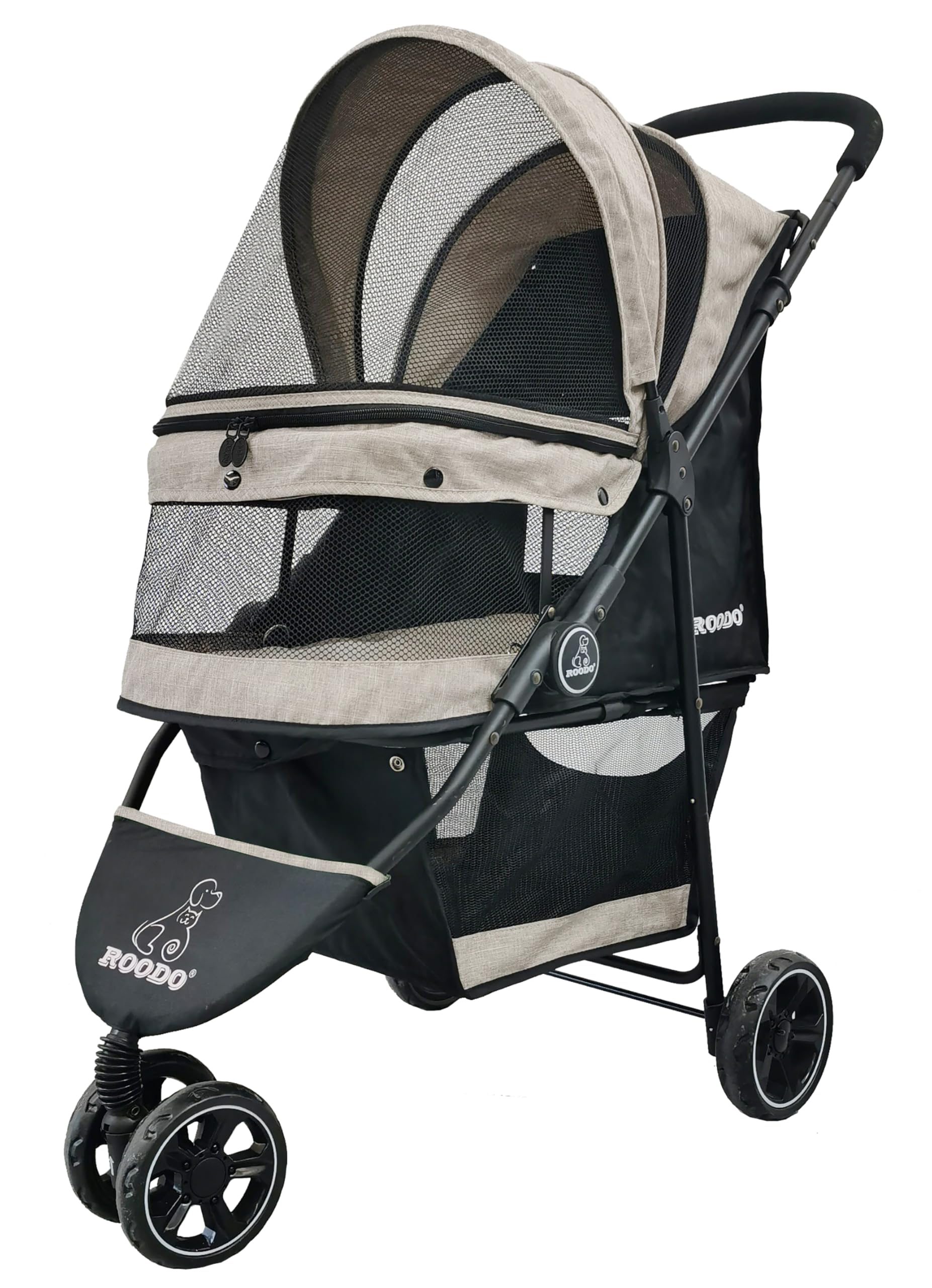 ROODO 3 Wheel Dog Pet Cat Stroller Best Lightweight Foldable Compact Portable Jo