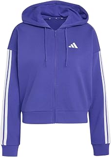 adidas Women's Essentials 3-Stripes French Terry Full-Zip Hoodie