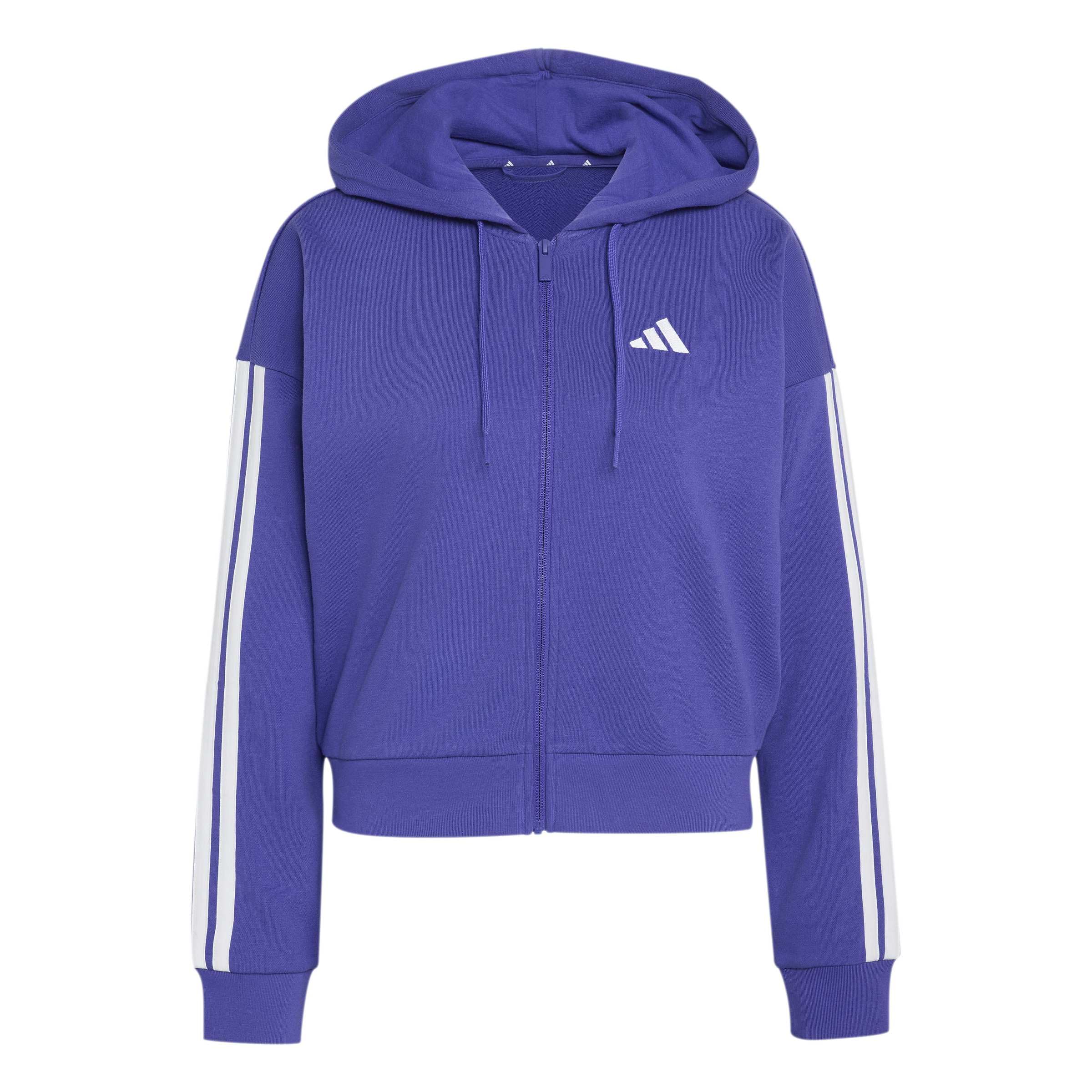adidas Women's Essentials 3-Stripes French Terry Full-Zip Hoodie