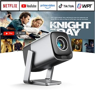 [Compatibile con Netflix e TOF Real-time Focus] XuanPad Mini Silver Smart Projector Supporto 4K, WiFi e Bluetooth, Auto Keystone, Dolby Audio 3D, supporto regolabile a 210° per proiettore Home Movie