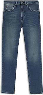 BOSS Mens Maine BC-L-C Blue Regular-fit Jeans in Heavyweight Denim